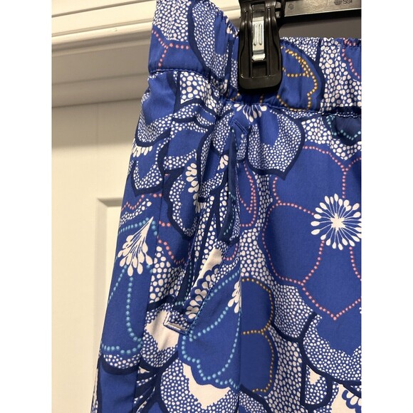 T by Talbots Womens Xl Blue White Pink Floral Skort Stretch Golf Pocket Modest - Picture 4 of 5